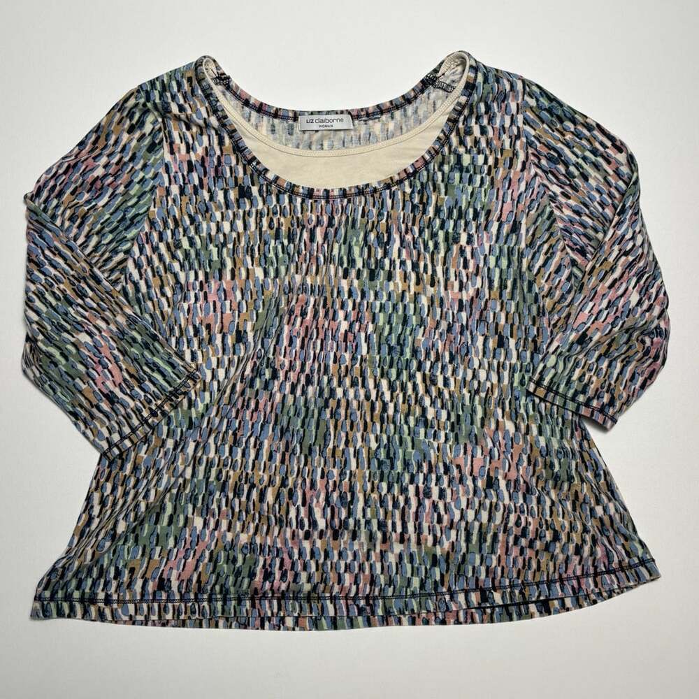 Liz Claiborne Woman Abstract Pattern Top